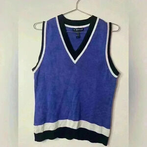 ST KITTI VINTAGE SILK SWEATER VEST SIZE LARGE